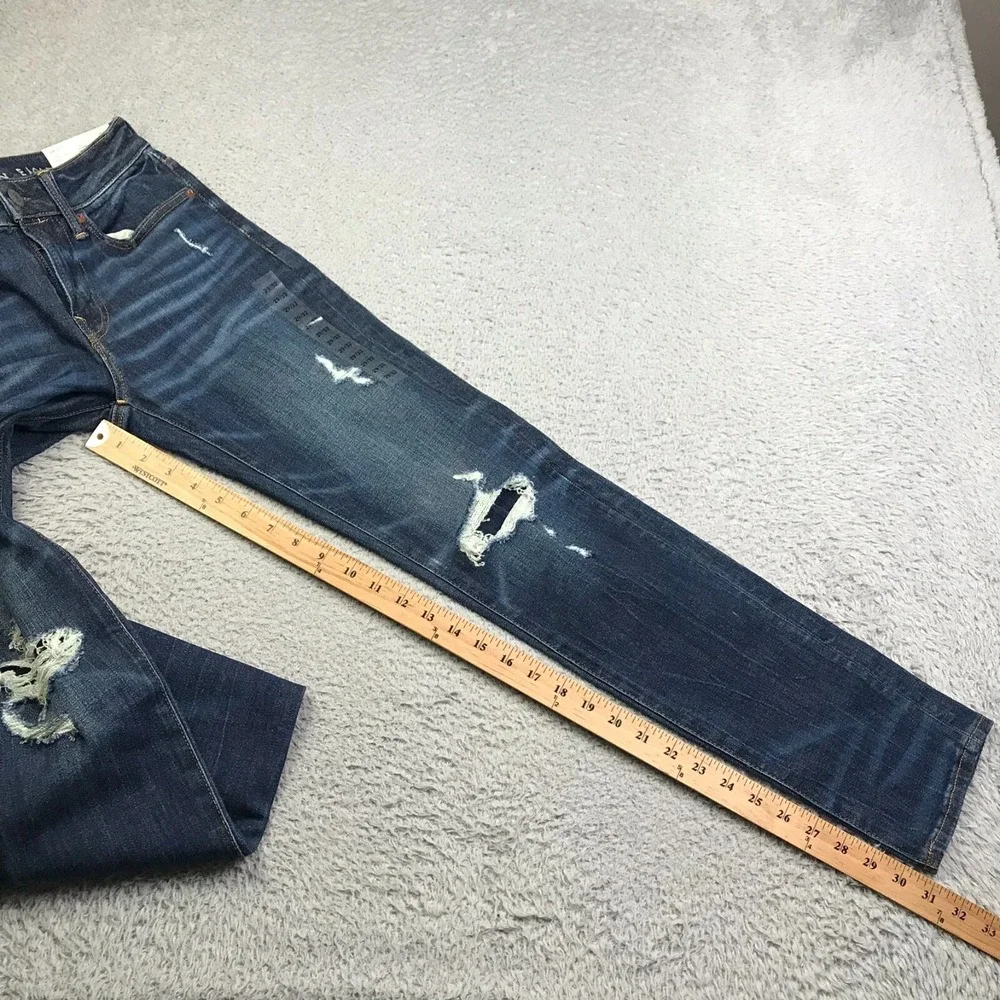 American Eagle Skinny Jeans Mens 29x32 Distresse Dark Wash Stretch Denim NEW NWT